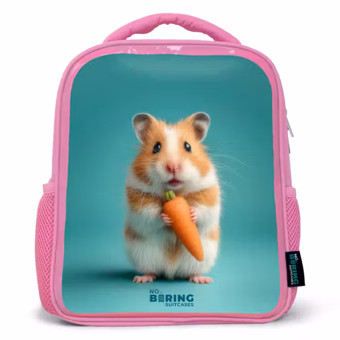 Rucksack Kind - Rosa - Hamster - Karotte - Tier