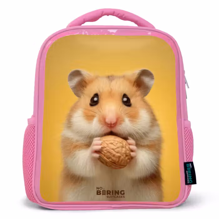 Rucksack Kind - Rosa - Hamster - Walnuss - Tier