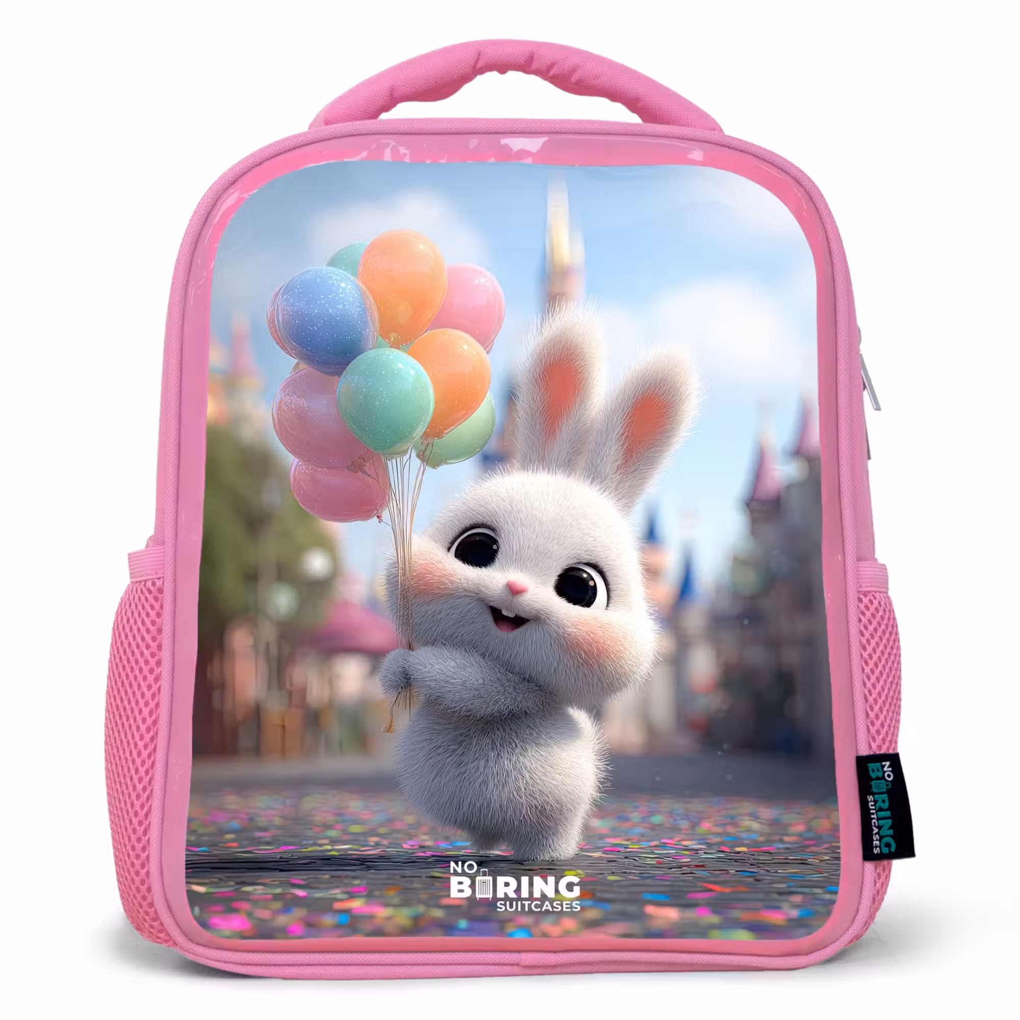 Rucksack Kind - Rosa - Kaninchen - Luftballons