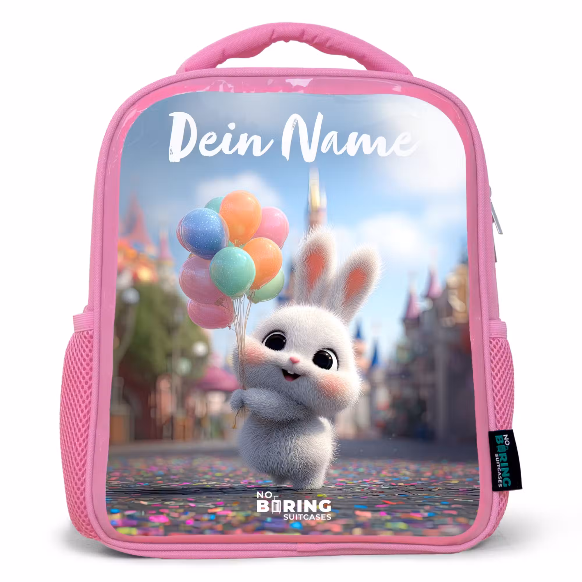Rucksack Kind - Rosa - Kaninchen - Luftballons