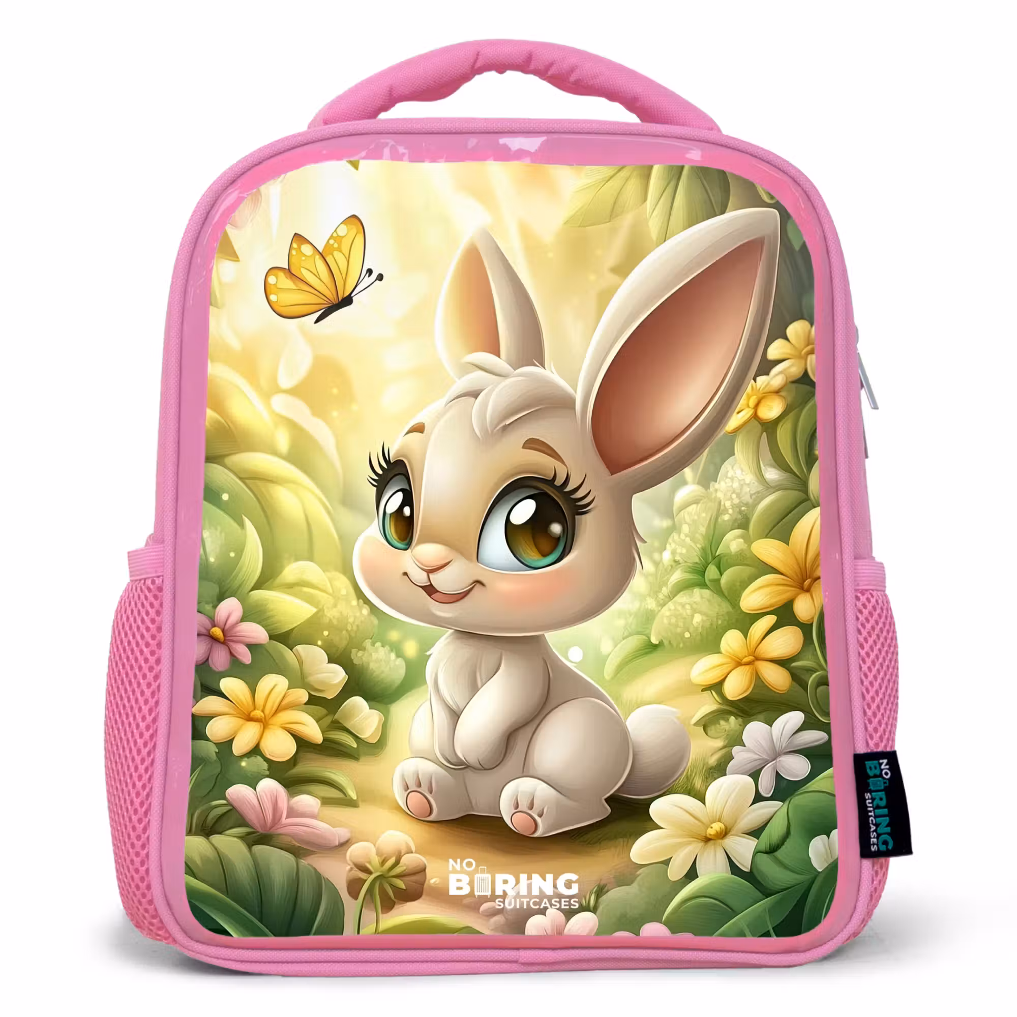 Rucksack Kind - Rosa - Kaninchen - Sonnenlicht - Märchen - Schmetterling