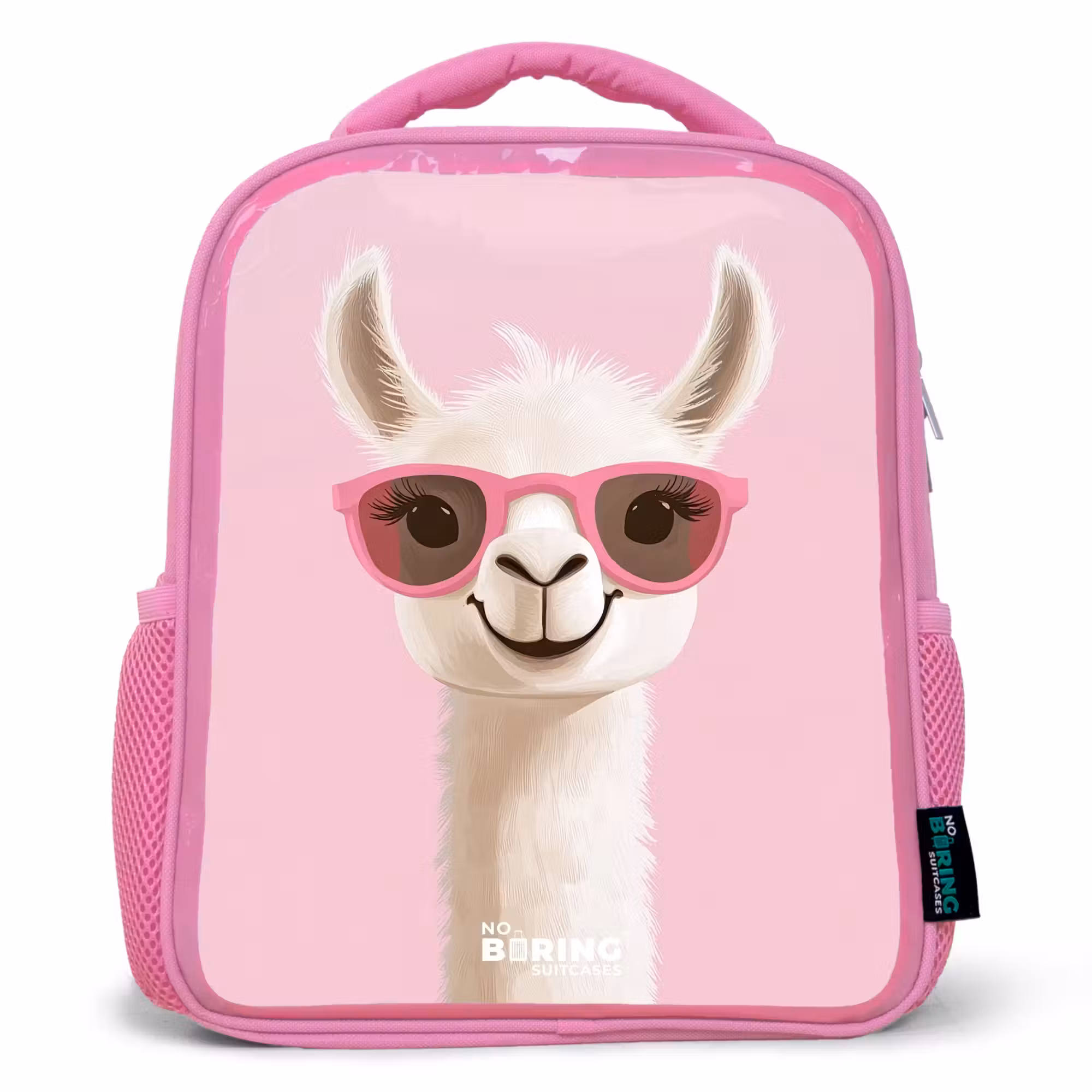 Rucksack Kind - Rosa - Lama - Weiß - Sonnenbrille - Wimpern