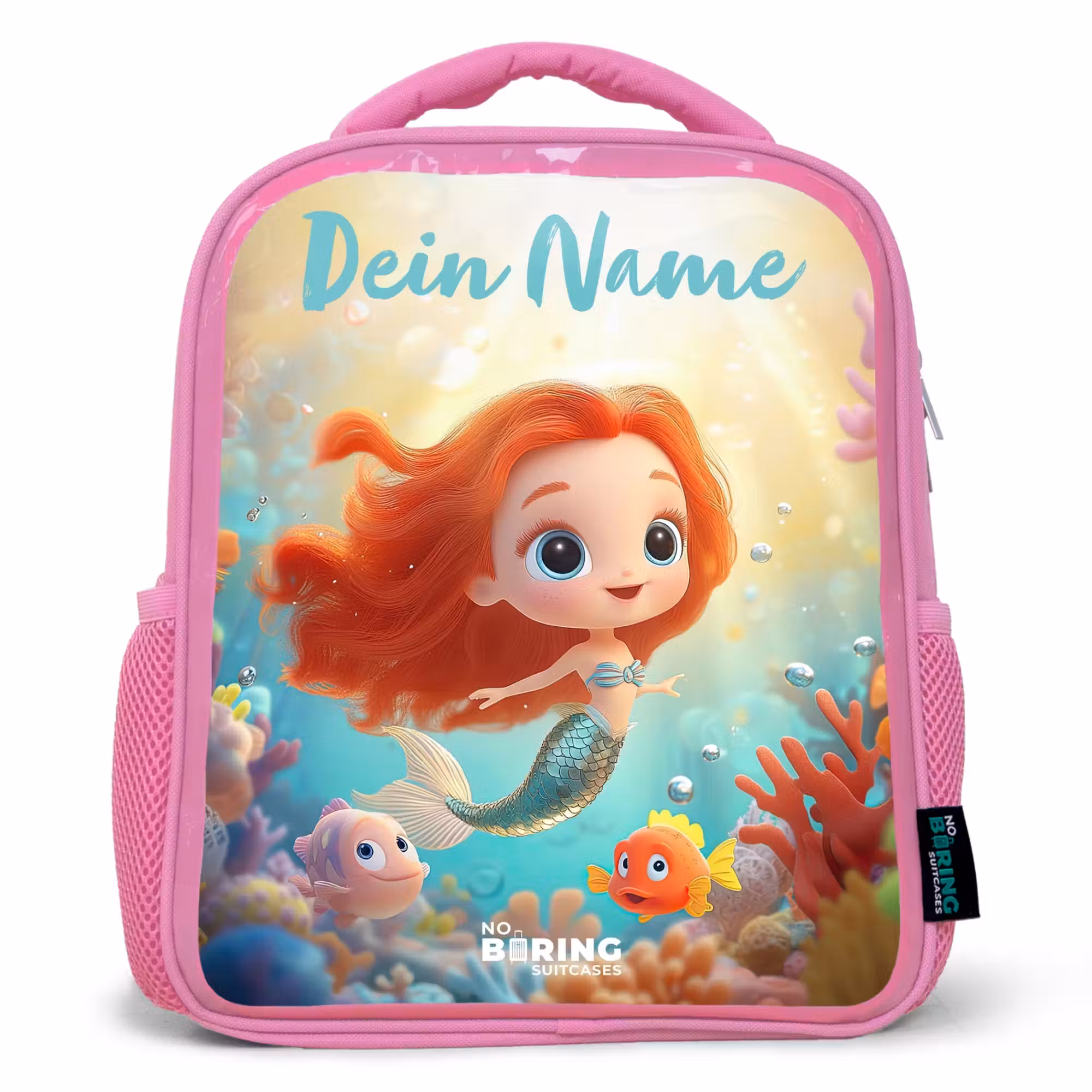 Rucksack Kind - Rosa - Meerjungfrau - Fisch - Koralle