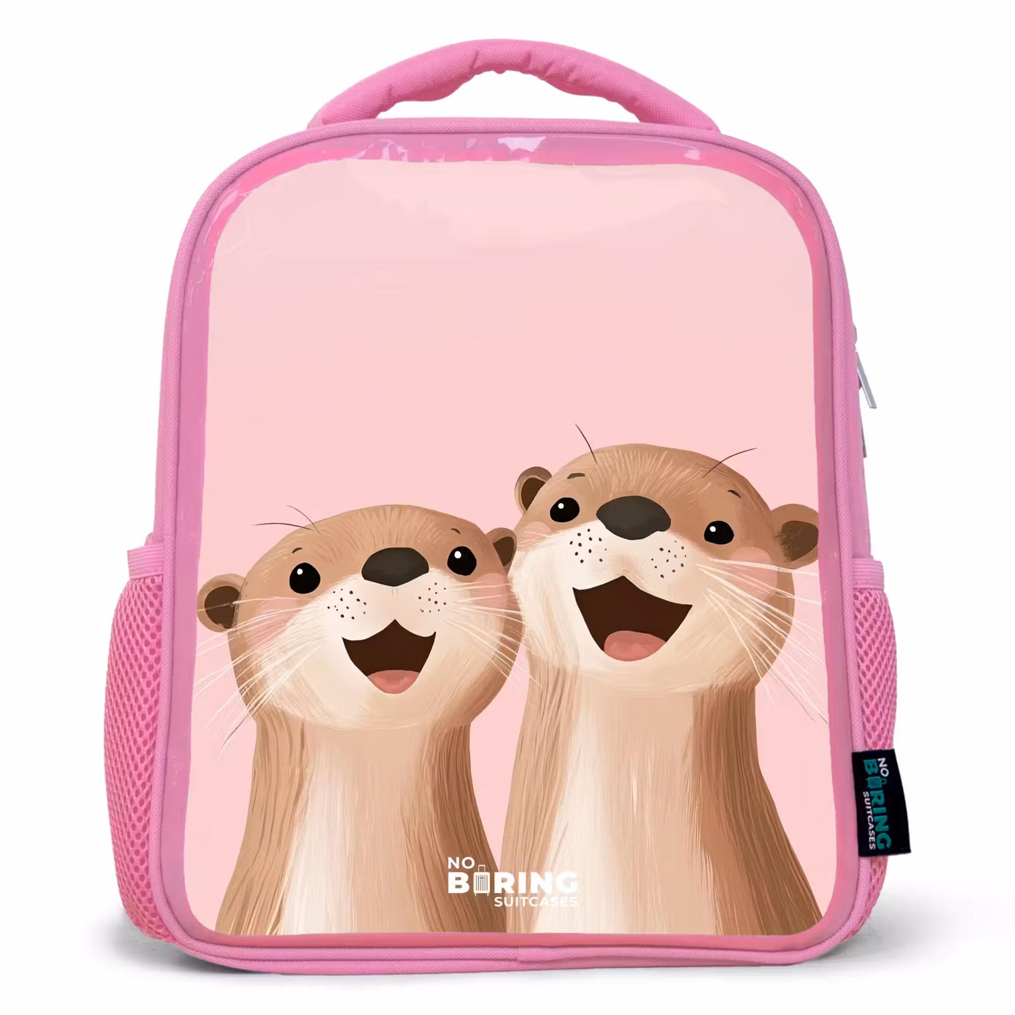 Rucksack Kind - Rosa - Otter - Lächeln - Rosa - Illustration