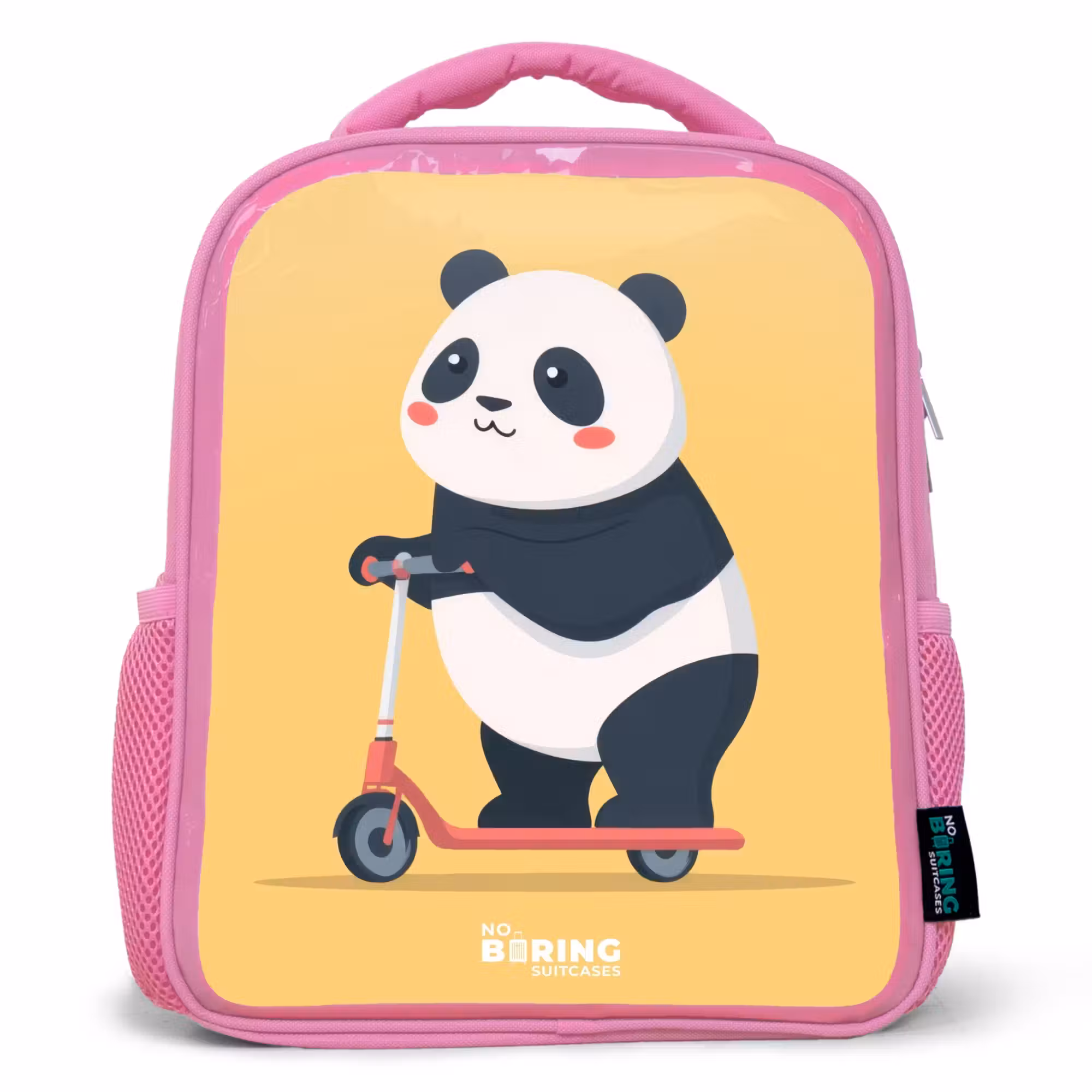 Rucksack Kind - Rosa - Panda - Stufe - Gelb