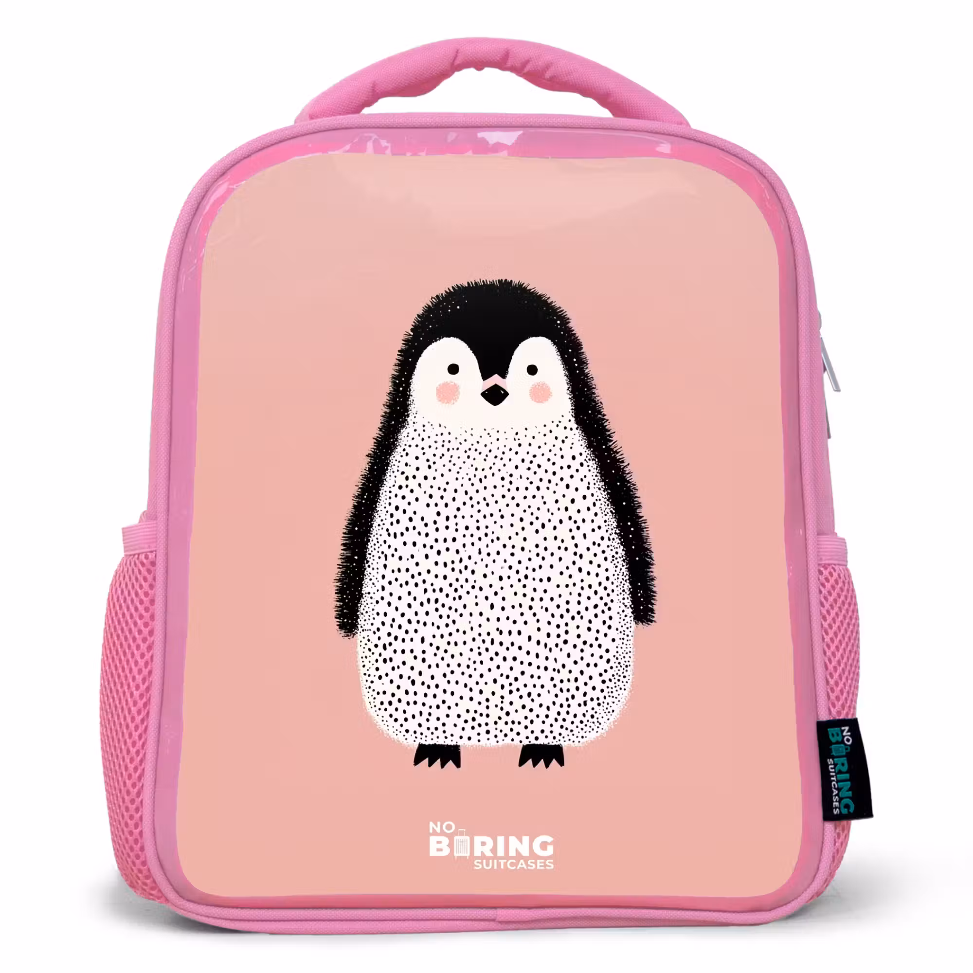 Rucksack Kind - Rosa - Pinguin - Punkte - Rosa - Minimalistisch