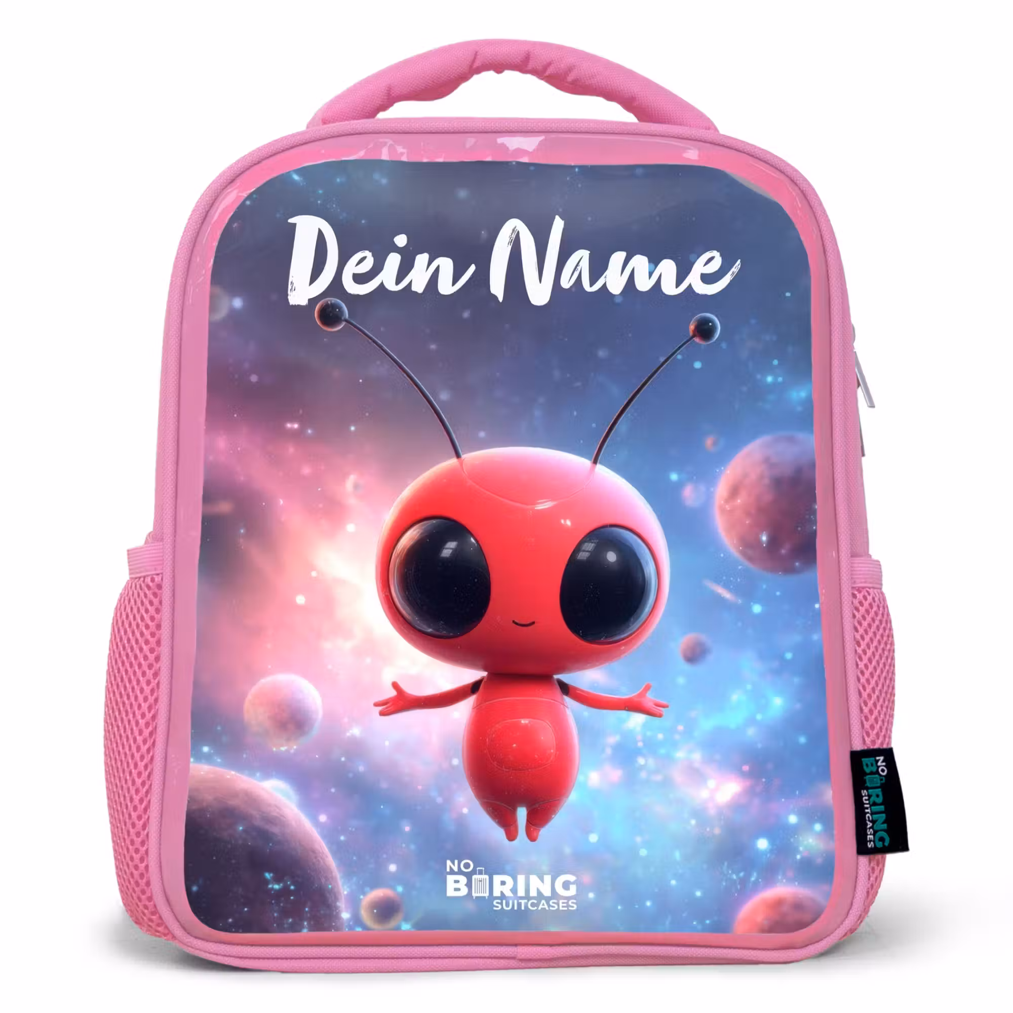 Rucksack Kind - Rosa - Rotes Raumwesen im kosmischen Tanz