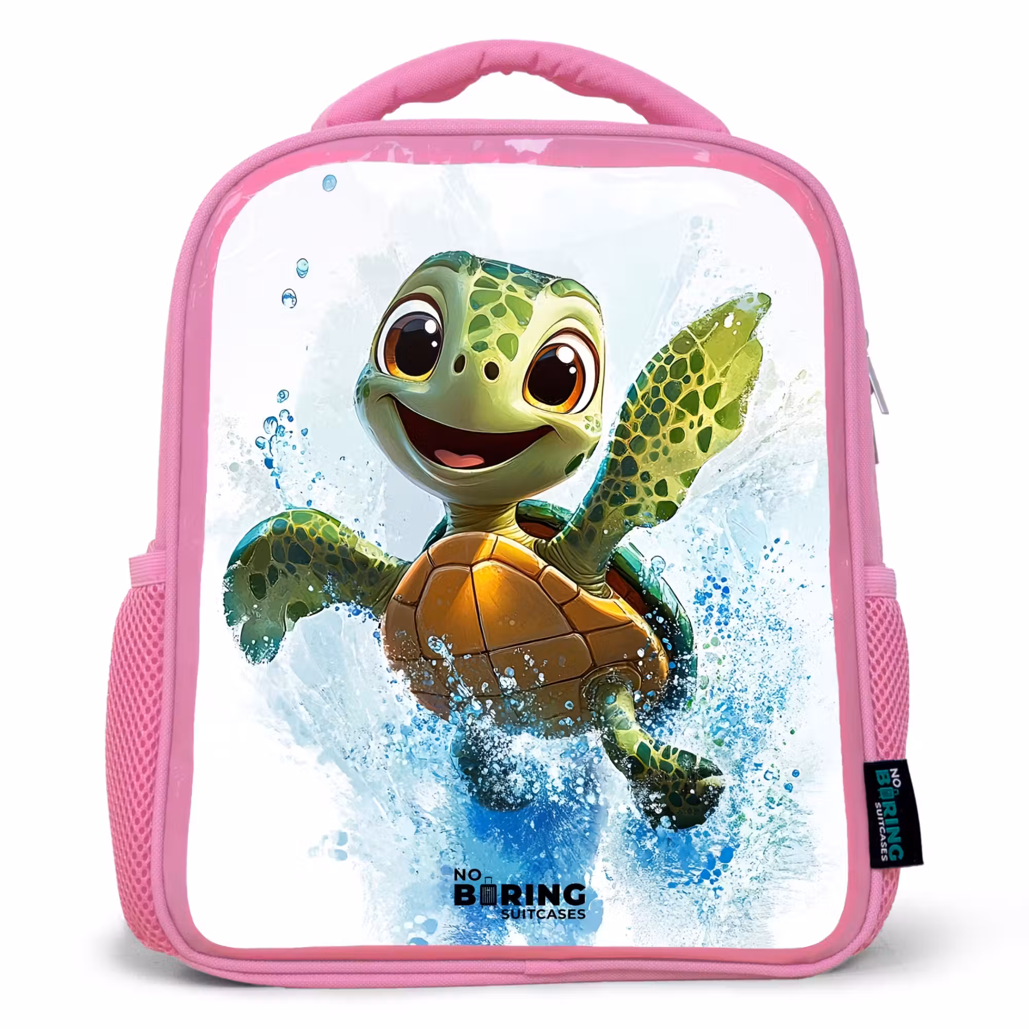 Rucksack Kind - Rosa - Schildkröte - Wasser - Grün