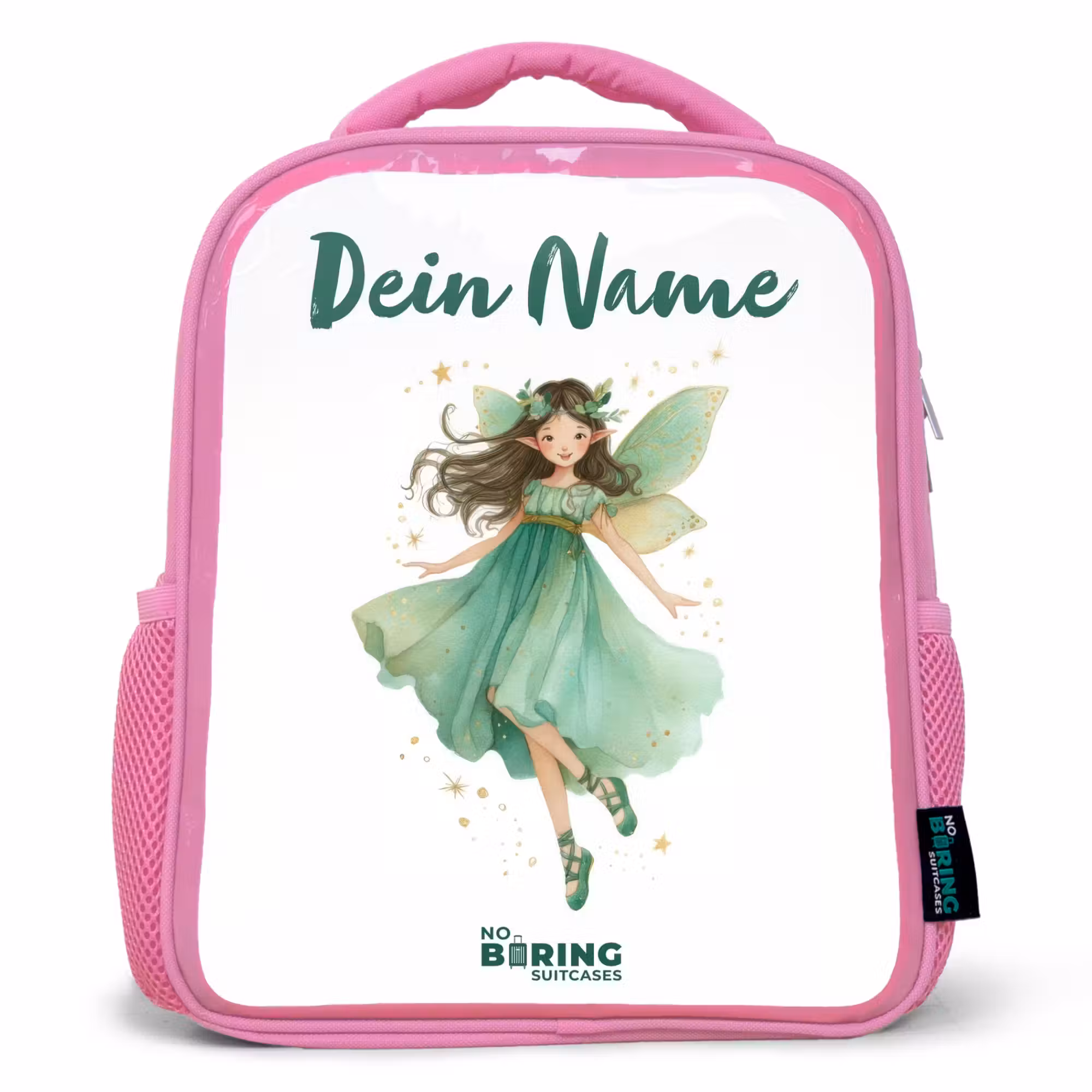 Rucksack Kind - Rosa - Schwebende grüne Elfe
