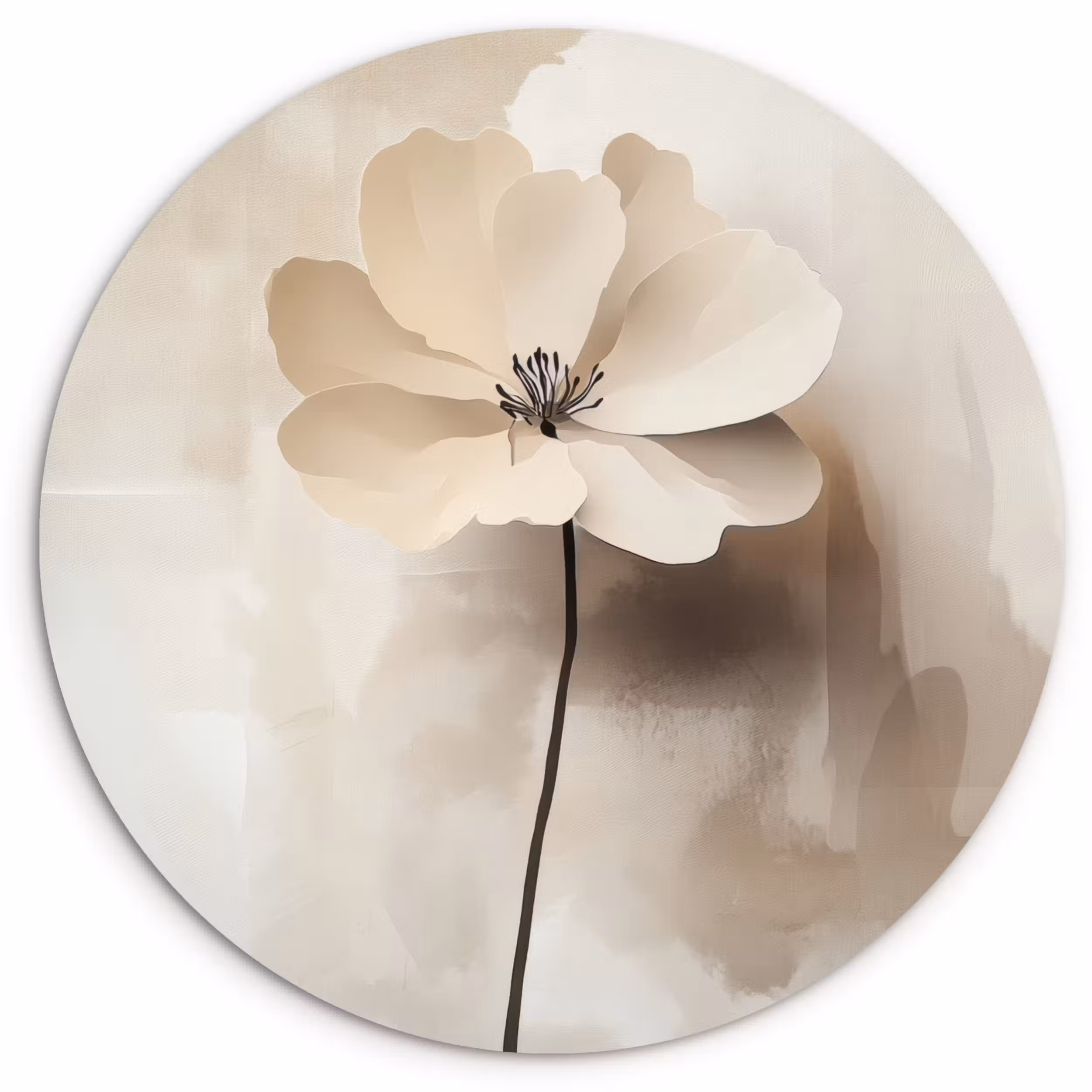 Forexbild Rund - Blume - Beige - Farbe - Schatten