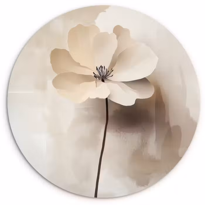 Forexbild Rund - Blume - Beige - Farbe - Schatten