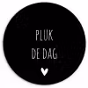 Carpe diem - Spreuken - Pluk de dag - Quotes Wandcirkel kunststof plaat 5mm dik klein -3d