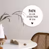 Papa - Spreuken - Stef Bos - Papa ik lijk steeds meer op jou - Quotes Wandcirkel kunststof plaat 5mm dik klein -sfeer4