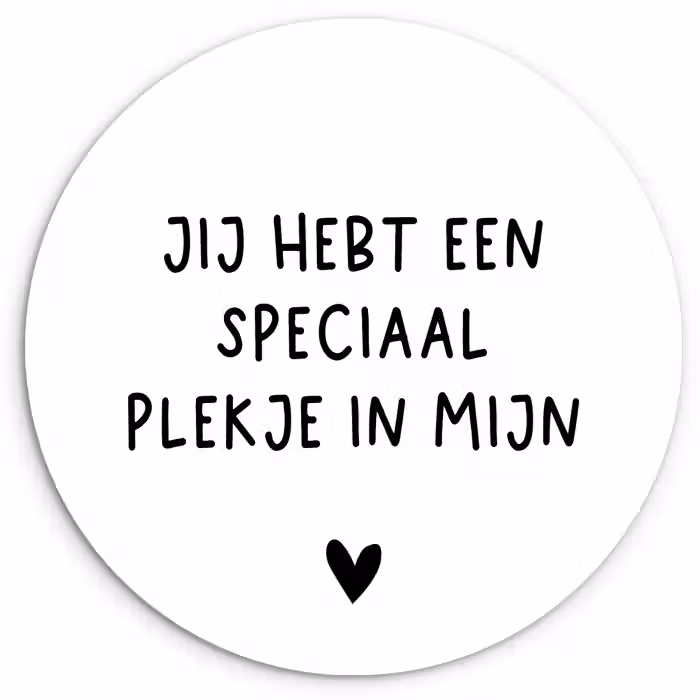 Een speciaal plekje in mijn hart - Spreuken - Quotes Wandcirkel kunststof plaat 5mm dik klein -3d