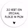 Een speciaal plekje in mijn hart - Spreuken - Quotes Wandcirkel kunststof plaat 5mm dik klein -3d
