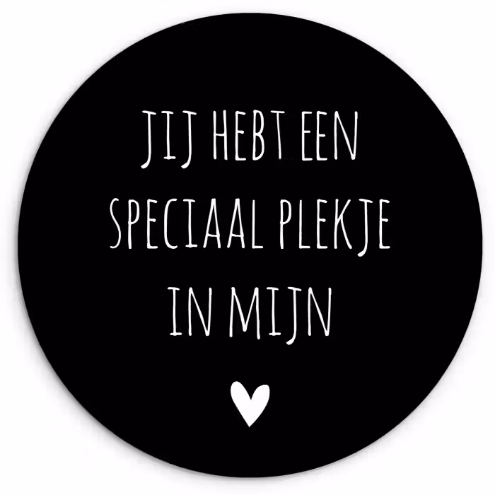 Een speciaal plekje in mijn hart - Quotes - Spreuken Wandcirkel kunststof plaat 5mm dik klein -3d