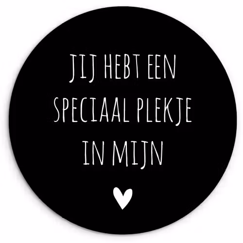 Een speciaal plekje in mijn hart - Quotes - Spreuken Wandcirkel kunststof plaat 5mm dik klein -3d
