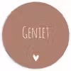 Geniet - Spreuken -Quotes Wandcirkel kunststof plaat 5mm dik klein -3d