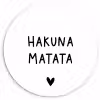 Hakuna matata - Spreuken - Quotes Wandcirkel kunststof plaat 5mm dik klein -3d