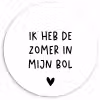 Ik heb de zomer in mijn bol - André Hazes - Spreuken - Quotes Wandcirkel kunststof plaat 5mm dik klein -3d