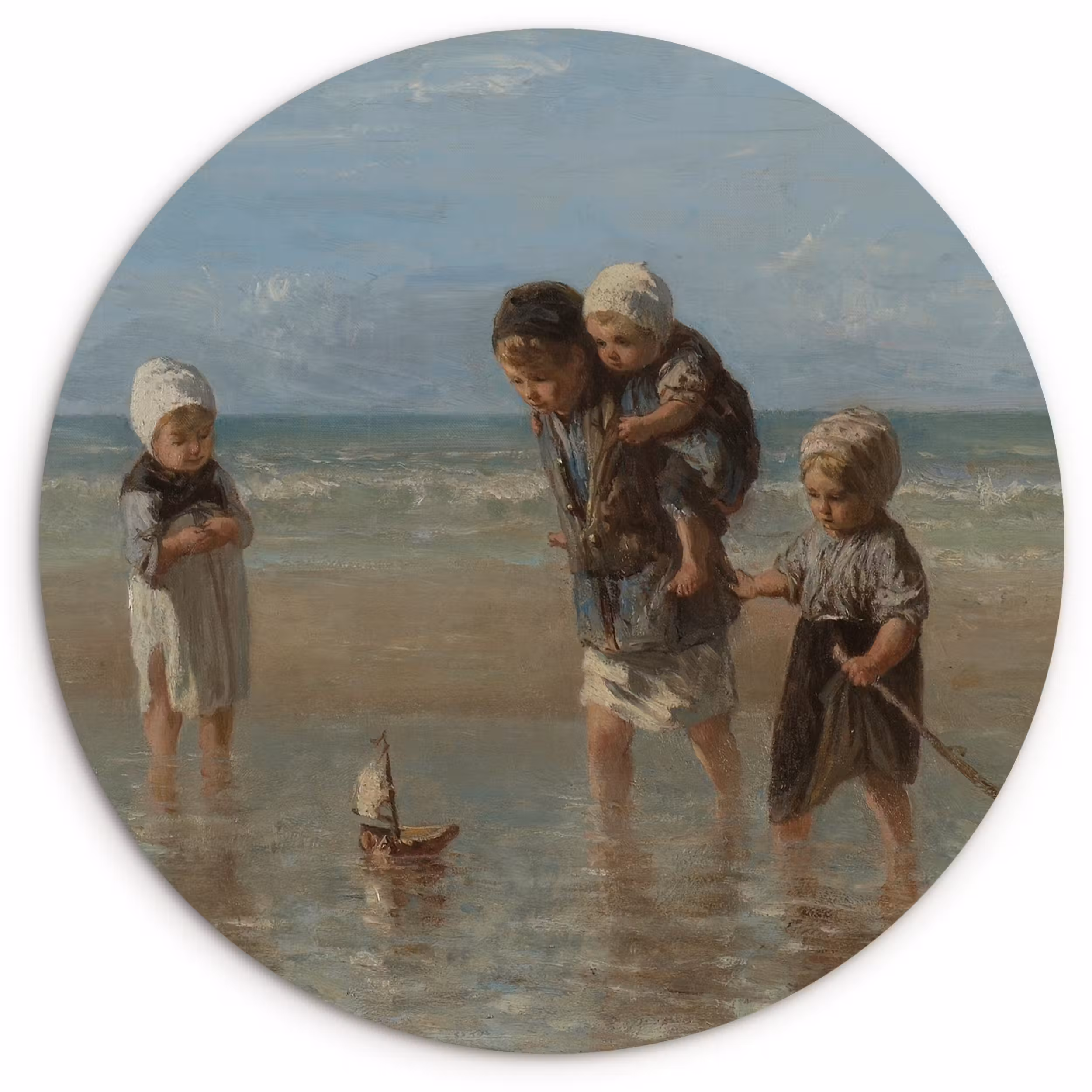 Forexbild Rund - Kinder des Meeres - Gemälde von Jozef Israëls