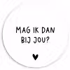 Mag ik dan bij jou - Spreuken - Claudia de Breij - Quotes Wandcirkel kunststof plaat 5mm dik klein -3d