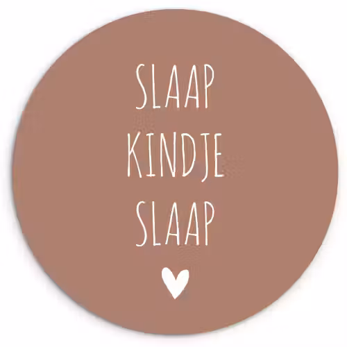 Slaap kindje slaap - Quotes - Spreuken Wandcirkel kunststof plaat 5mm dik klein -3d