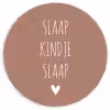 Slaap kindje slaap - Quotes - Spreuken Wandcirkel kunststof plaat 5mm dik klein -3d