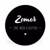 Zomer, zon, wijn & kletsen - Tekst - Zomer - Wijn - Quotes Wandcirkel kunststof plaat 5mm dik klein -3d