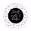 Zonnetje, wijntje & kletsen - Quotes - Tekst - Wijn - Zomer Wandcirkel kunststof plaat 5mm dik klein -3d