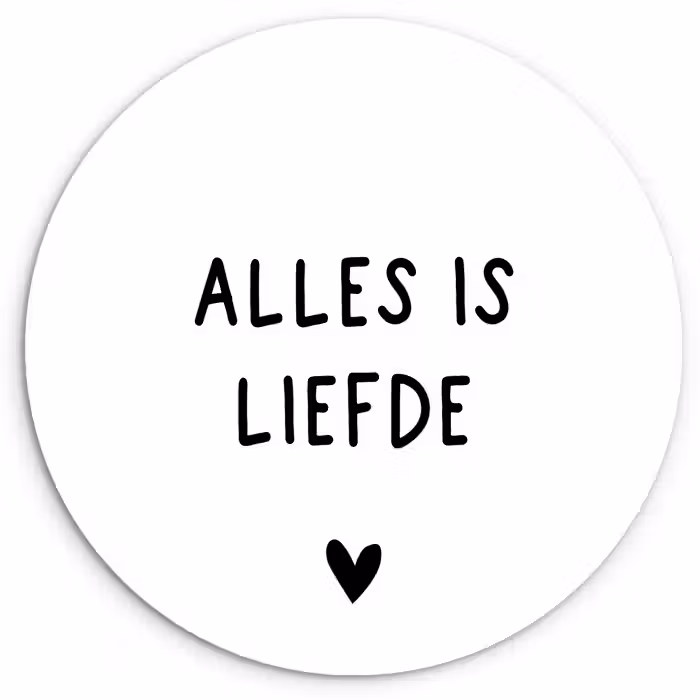 Spreuken - Alles is liefde - Bløf - Quotes Wandcirkel kunststof plaat 5mm dik klein -3d