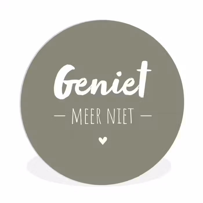 Spreuken - Geniet meer niet - Zomer - Tekst - Genieten Wandcirkel kunststof plaat 5mm dik klein -3d