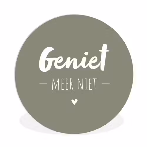 Spreuken - Geniet meer niet - Zomer - Tekst - Genieten Wandcirkel kunststof plaat 5mm dik klein -3d