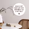 Spreuken - Geluk is het enige wat zich verdubbelt - Quotes Wandcirkel kunststof plaat 5mm dik klein -sfeer4