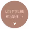Spreuken - Grote avonturen beginnen klein - Quotes Wandcirkel kunststof plaat 5mm dik klein -3d