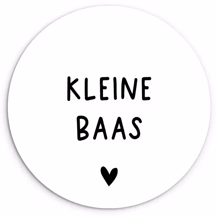 Spreuken - Kleine baas - Quotes Wandcirkel kunststof plaat 5mm dik klein -3d