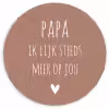 Spreuken - Papa ik lijk steeds meer op jou - Quotes - Papa - Stef Bos Wandcirkel kunststof plaat 5mm dik klein -3d