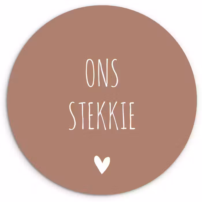 Spreuken - Ons stekkie - Quotes Wandcirkel kunststof plaat 5mm dik klein -3d