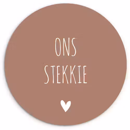 Spreuken - Ons stekkie - Quotes Wandcirkel kunststof plaat 5mm dik klein -3d