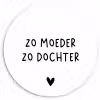 Spreuken - Zo moeder zo dochter - Quotes - Mama - Dochter Wandcirkel kunststof plaat 5mm dik klein -3d