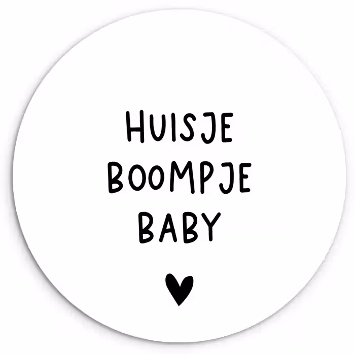 Spreuken - Huisje boompje baby - Quotes Wandcirkel kunststof plaat 5mm dik klein -3d