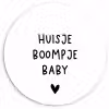 Spreuken - Huisje boompje baby - Quotes Wandcirkel kunststof plaat 5mm dik klein -3d