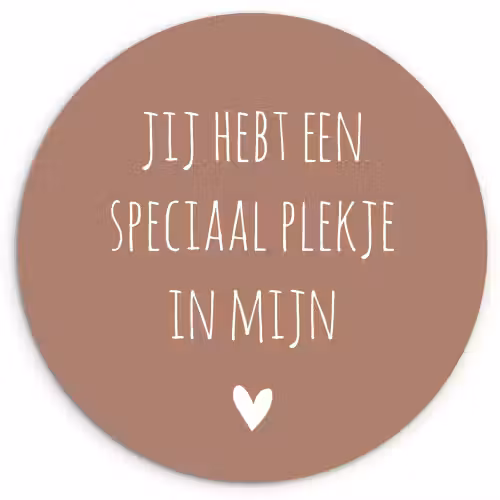 Spreuken - Quotes - Jij hebt een speciaal plekje in mijn hart Wandcirkel kunststof plaat 5mm dik klein -3d
