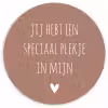 Spreuken - Quotes - Jij hebt een speciaal plekje in mijn hart Wandcirkel kunststof plaat 5mm dik klein -3d