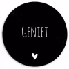 Spreuken - Quotes - Geniet Wandcirkel kunststof plaat 5mm dik klein -3d