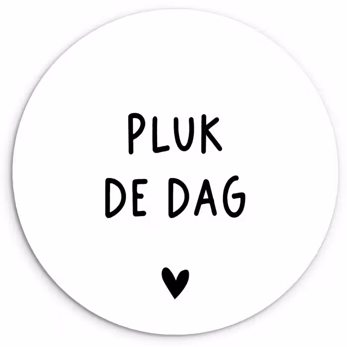 Spreuken - Quotes - Pluk de dag - Carpe diem Wandcirkel kunststof plaat 5mm dik klein -3d