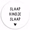 Spreuken - Quotes - Slaap kindje slaap Wandcirkel kunststof plaat 5mm dik klein -3d