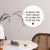 Spreuken - Quotes - Ik heb het nog nooit gedaan dus Wandcirkel kunststof plaat 5mm dik klein -sfeer4
