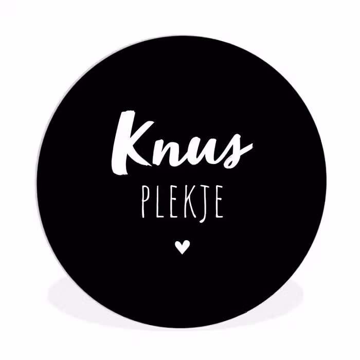 Thuis - Quotes - Knus plekje - Tekst Wandcirkel kunststof plaat 5mm dik klein -3d
