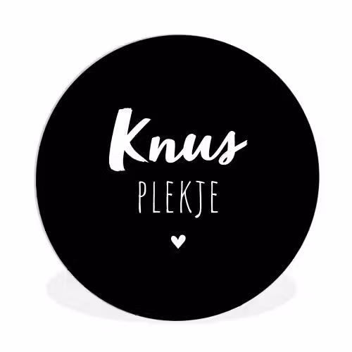 Thuis - Quotes - Knus plekje - Tekst Wandcirkel kunststof plaat 5mm dik klein -3d
